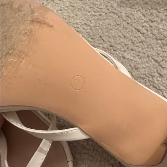 Elegant Cream Women's Heeled Sandals - Picture 5 of 5